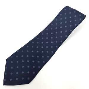 RBM Tie Mens Navy Blue Polka Dot Silk Classic Designer Luxury Formal USA Made